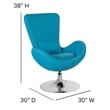 Flash Furniture Egg Chair in Blue