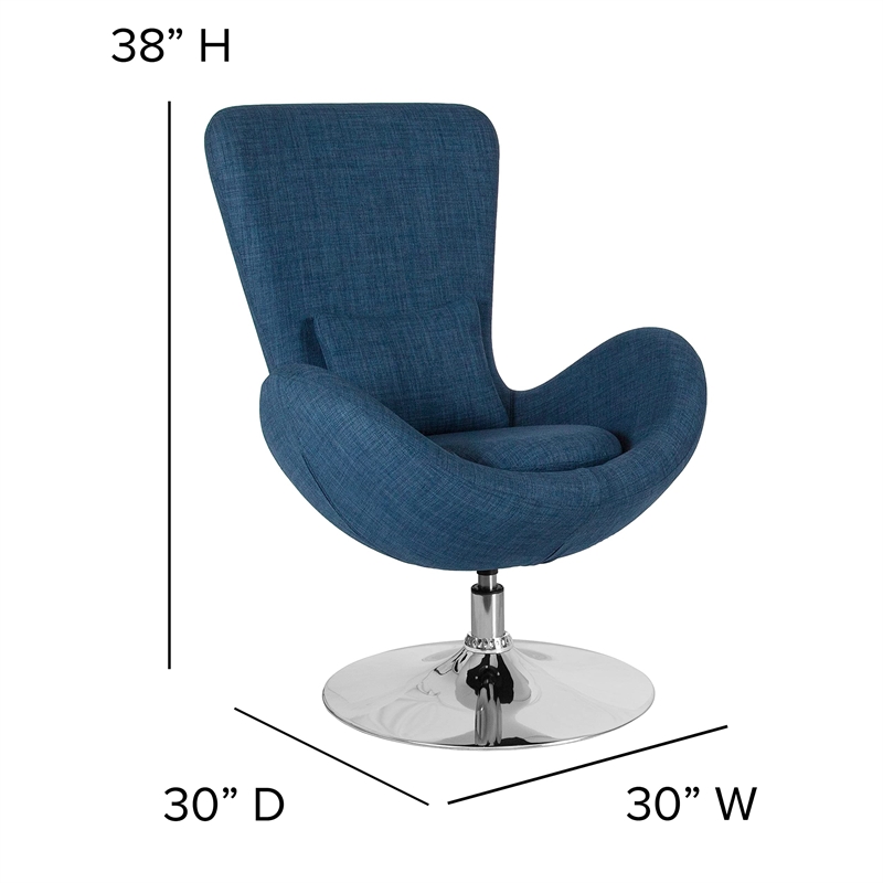 Flash Furniture Egg Chair in Blue