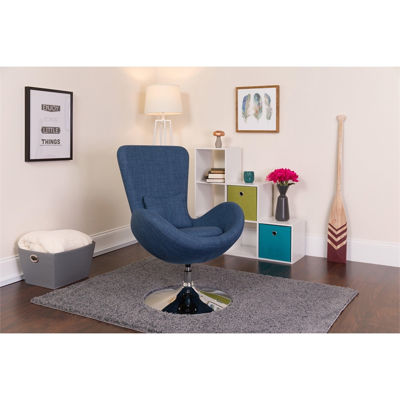 Flash Furniture Egg Chair in Blue