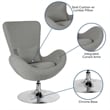 Flash Furniture Egg Chair in Gray Fabric