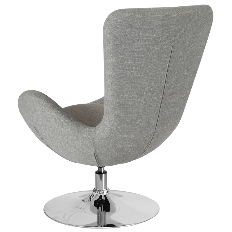 Flash Furniture Egg Chair in Gray Fabric