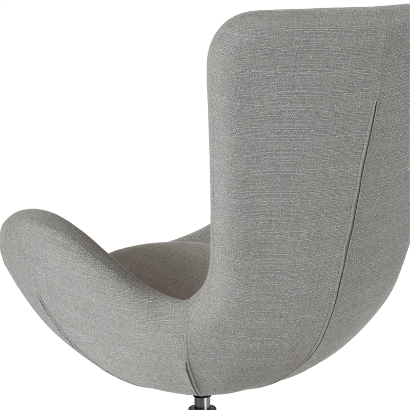 Flash Furniture Egg Chair in Gray Fabric