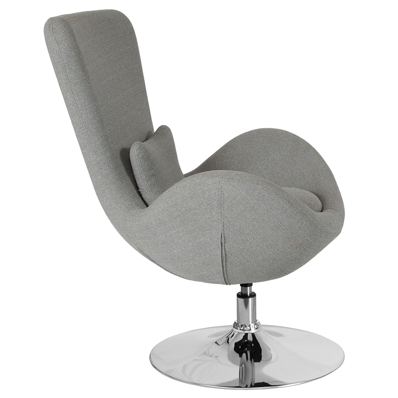 Flash Furniture Egg Chair in Gray Fabric