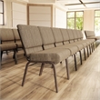 Flash Furniture Hercules Fabric Church Chair in Beige and Coppervein