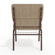 Flash Furniture Hercules Fabric Church Chair in Beige and Coppervein
