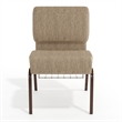 Flash Furniture Hercules Fabric Church Chair in Beige and Coppervein