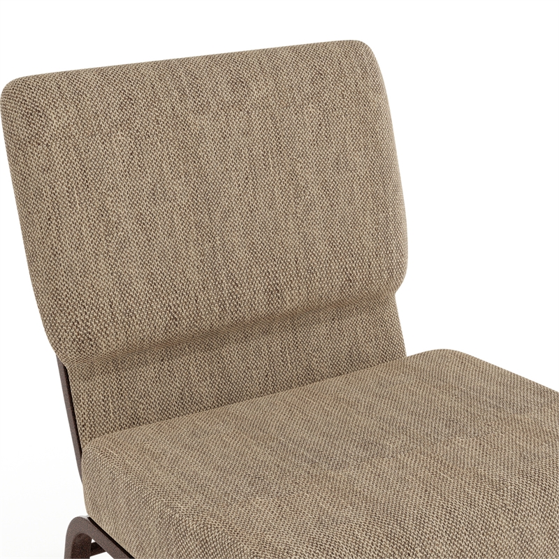 Flash Furniture Hercules Fabric Church Chair in Beige and Coppervein