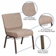 Flash Furniture Hercules Fabric Church Chair in Beige and Coppervein