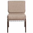 Flash Furniture Hercules Fabric Church Chair in Beige and Coppervein