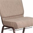 Flash Furniture Hercules Fabric Church Chair in Beige and Coppervein