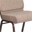 Flash Furniture Hercules Fabric Church Chair in Beige and Coppervein