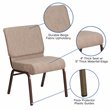 Flash Furniture Hercules Fabric Church Chair in Beige and Coppervein