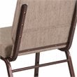 Flash Furniture Hercules Fabric Church Chair in Beige and Coppervein