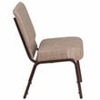 Flash Furniture Hercules Fabric Church Chair in Beige and Coppervein