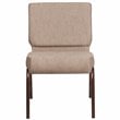 Flash Furniture Hercules Fabric Church Chair in Beige and Coppervein