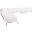 Flash Furniture Imagination 9 Piece Leather Sectional Set in White