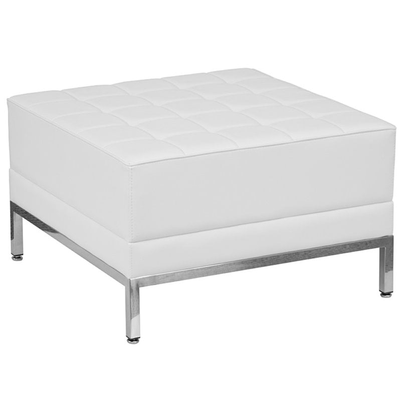 Flash Furniture Imagination 6-Piece Leather Reception Sofa Set in White