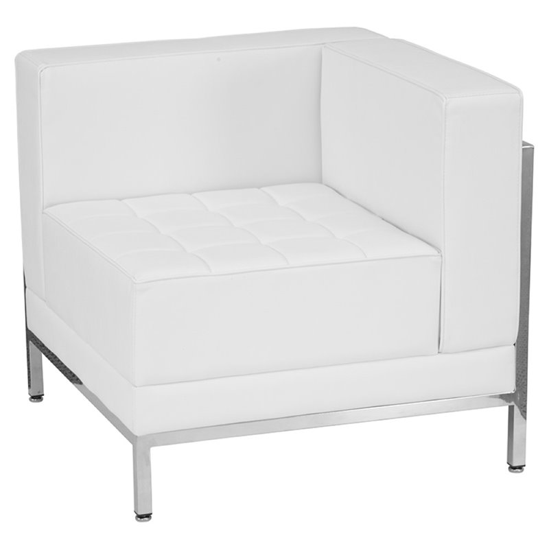 Flash Furniture Imagination 12-Piece Leather Reception Sofa Set in White