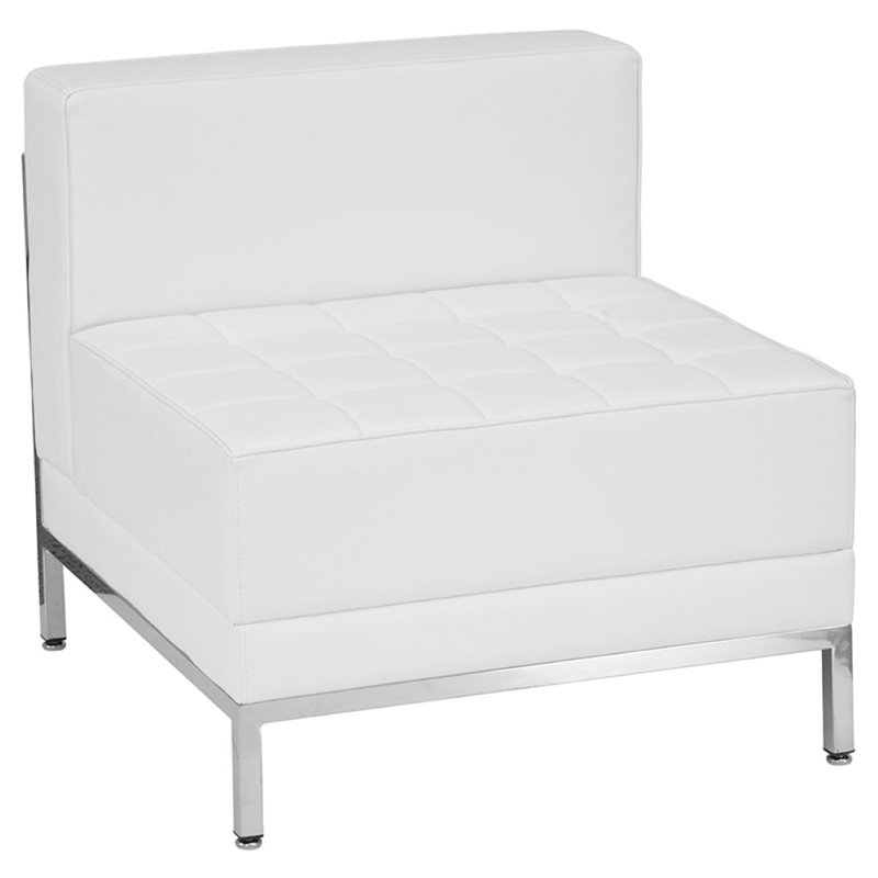 Flash Furniture Imagination 12-Piece Leather Reception Sofa Set in White