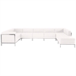 Flash Furniture Imagination 7 Piece Leather Sectional Set in White