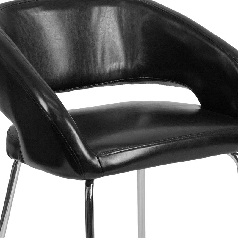 Flash Furniture Fusion Leather Chair in Black