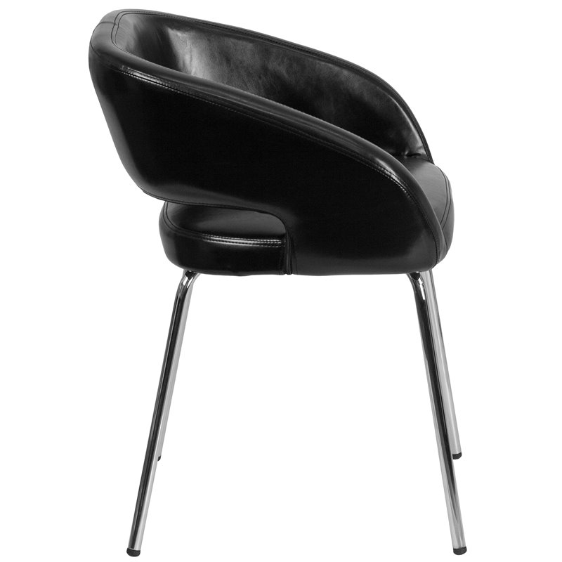 Flash Furniture Fusion Leather Chair in Black