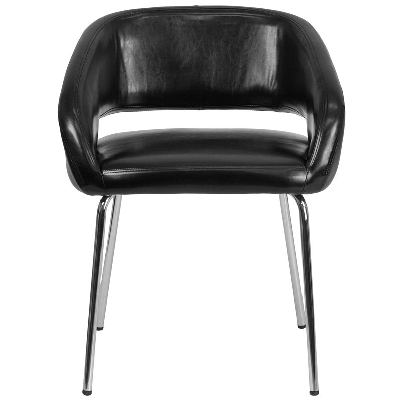Flash Furniture Fusion Leather Chair in Black