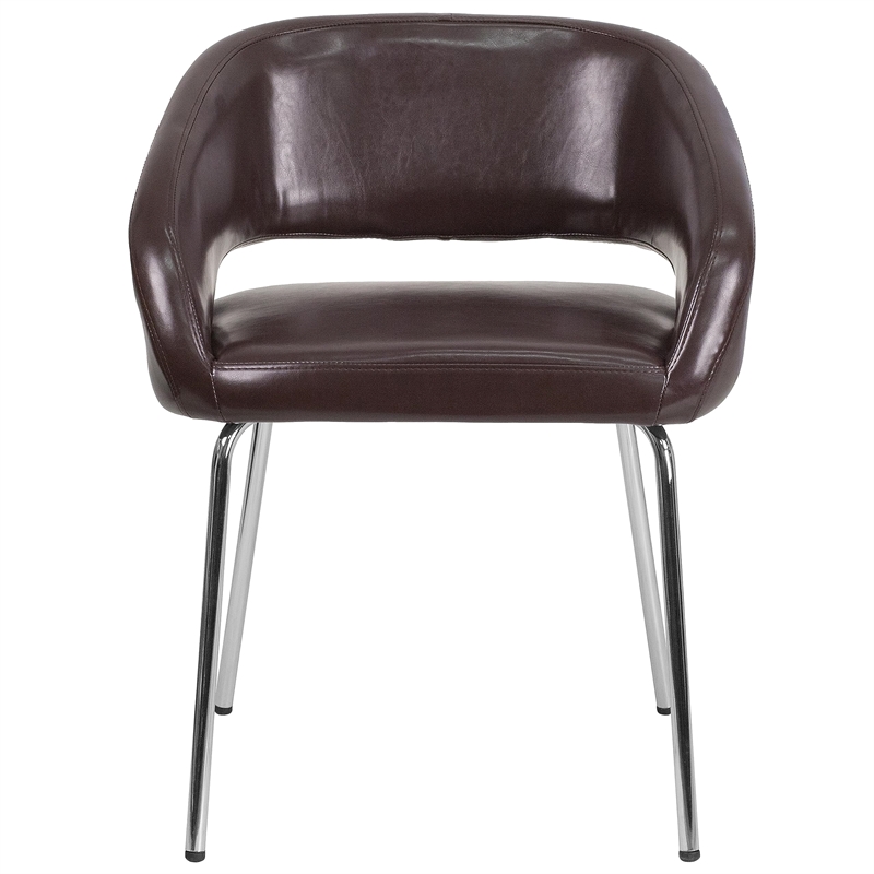 Flash Furniture Fusion Leather Chair in Brown