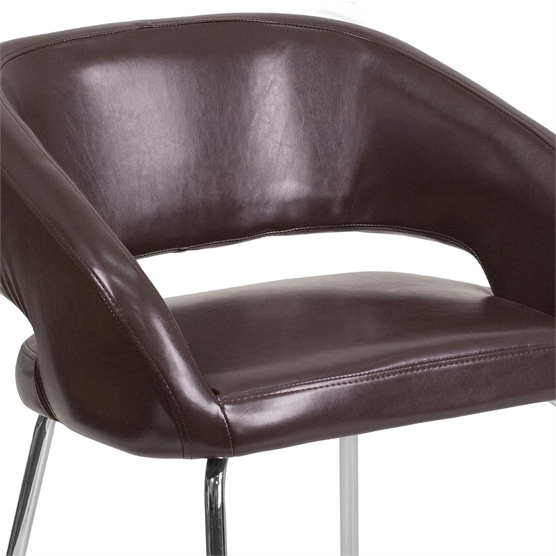 Flash Furniture Fusion Leather Chair in Brown