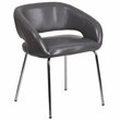 Flash Furniture Fusion Leather Chair in Gray