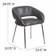 Flash Furniture Fusion Leather Chair in Gray