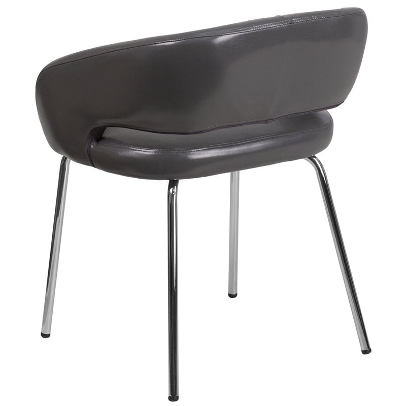 Flash Furniture Fusion Leather Chair in Gray