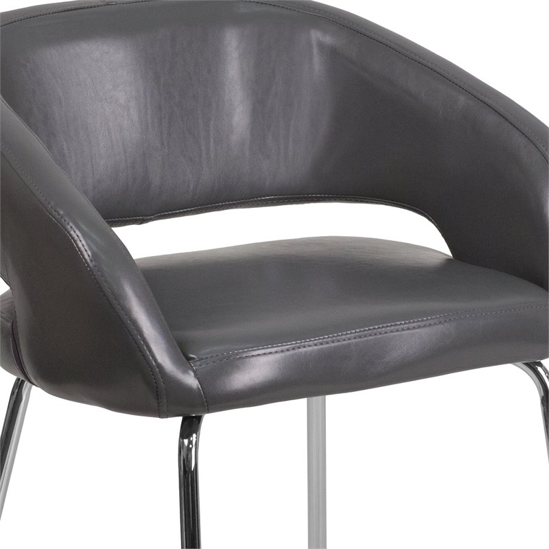Flash Furniture Fusion Leather Chair in Gray