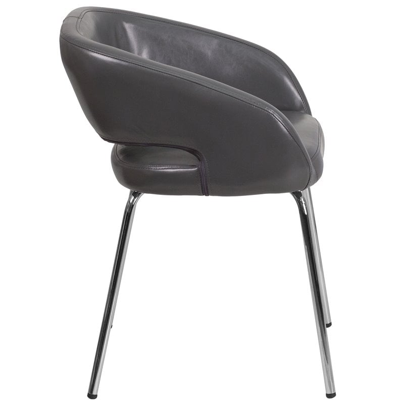 Flash Furniture Fusion Leather Chair in Gray