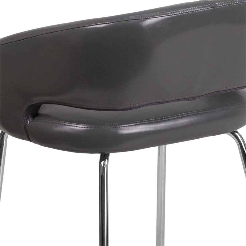 Flash Furniture Fusion Leather Chair in Gray