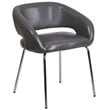 Flash Furniture Fusion Leather Chair in Gray