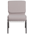 Flash Furniture Hercules Church Chair with Rack in Gray