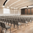 Flash Furniture Hercules Church Chair with Rack in Gray