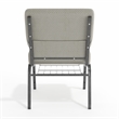 Flash Furniture Hercules Church Chair with Rack in Gray