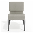 Flash Furniture Hercules Church Chair with Rack in Gray