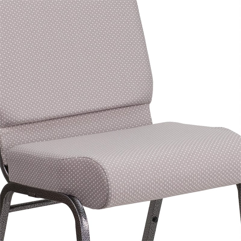 Flash Furniture Hercules Armless Stacking Chair in Gray