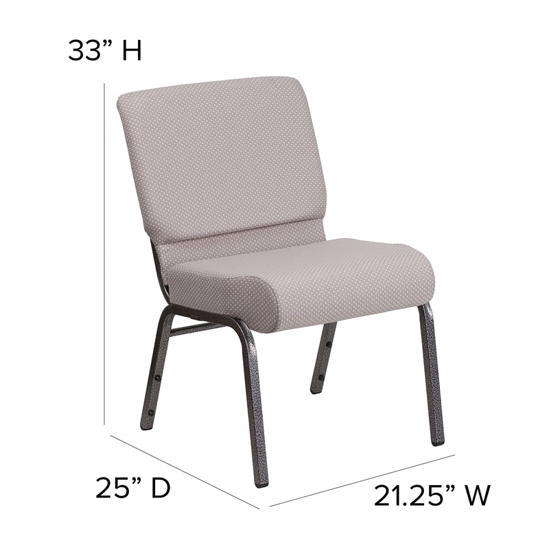 Flash Furniture Hercules Armless Stacking Chair in Gray