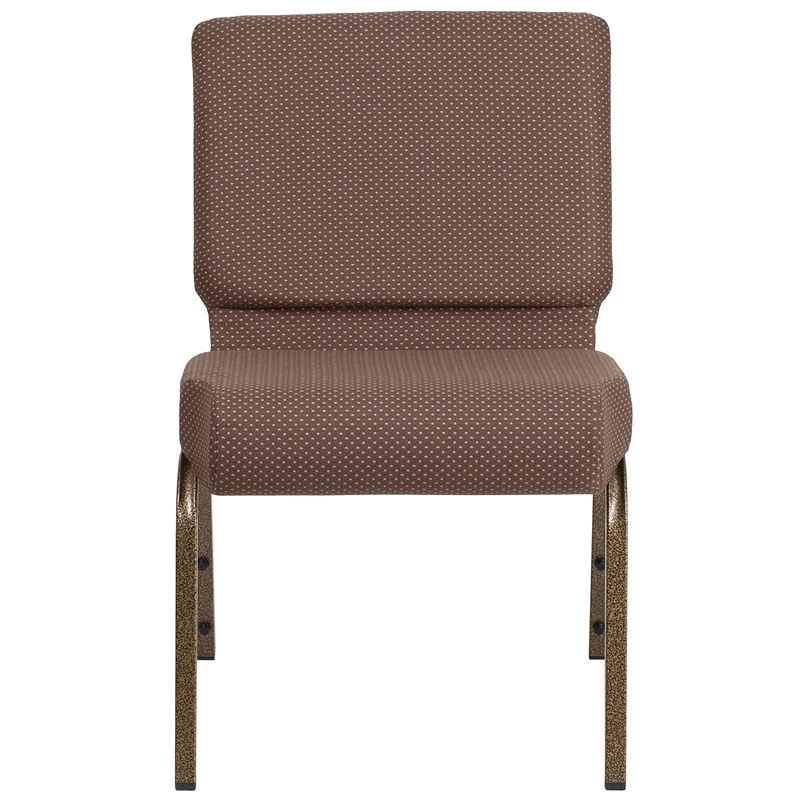 Flash Furniture Hercules Armless Stacking Chair in Brown