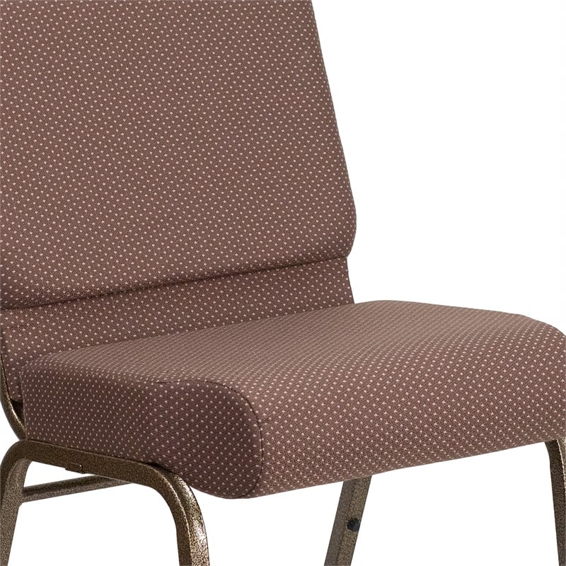 Flash Furniture Hercules Armless Stacking Chair in Brown