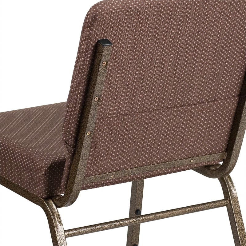 Flash Furniture Hercules Armless Stacking Chair in Brown