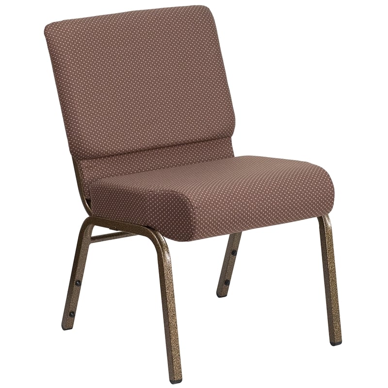 Flash Furniture Hercules Armless Stacking Chair in Brown