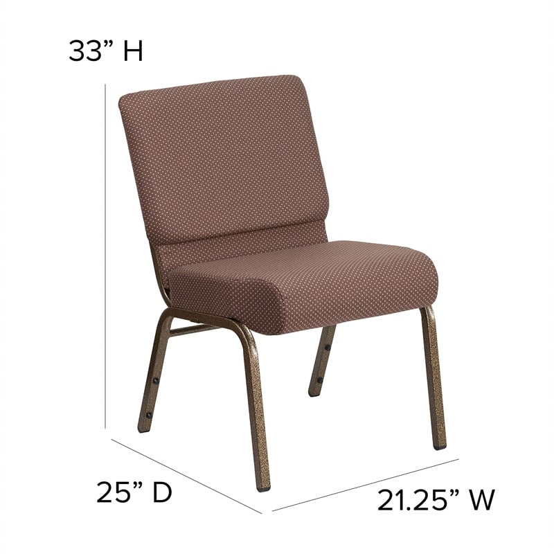 Flash Furniture Hercules Armless Stacking Chair in Brown