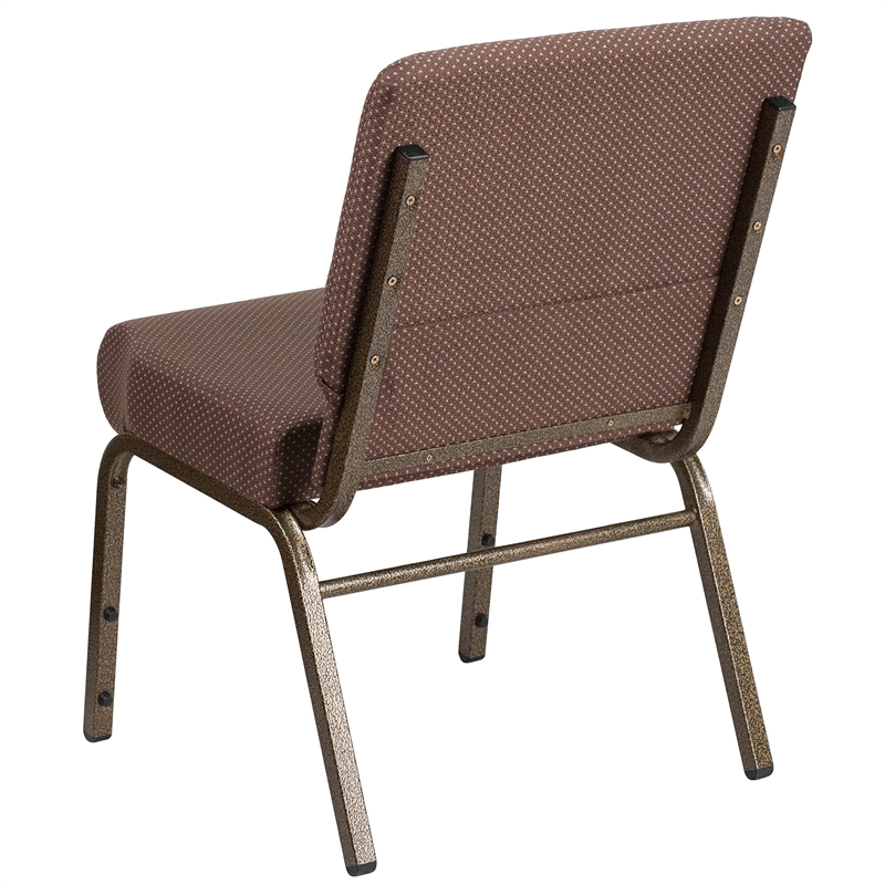 Flash Furniture Hercules Armless Stacking Chair in Brown