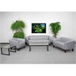 Flash Furniture Imperial 3 Piece Leather Reception Sofa Set in Gray