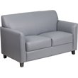 Flash Furniture Diplomat 3 Piece Leather Reception Sofa Set in Gray